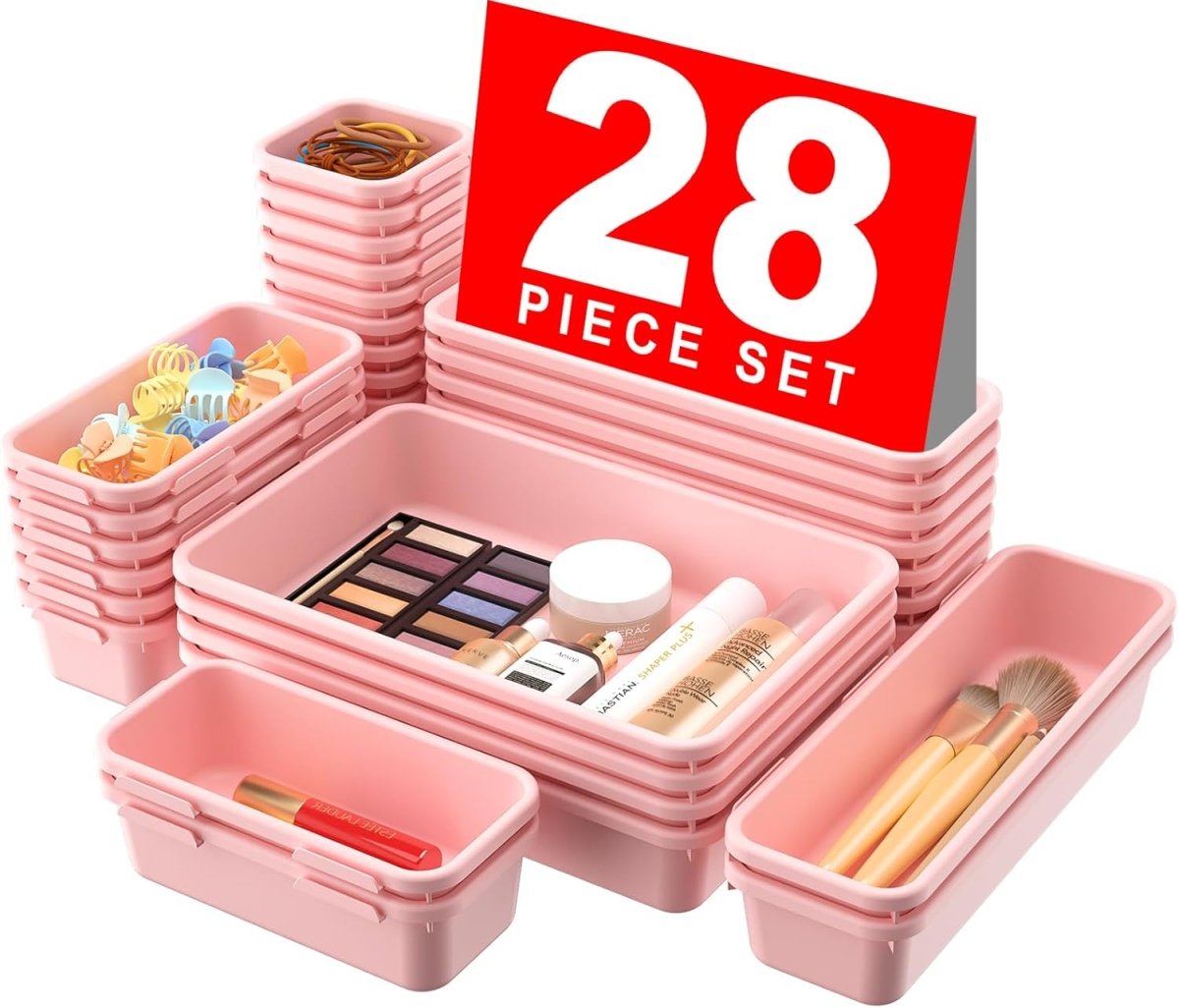 A - LuGei 【Military Grade Drawer Organizer, 【𝟱𝗦𝗶𝘇𝗲】 Makeup organizer, 【Holds 177 Items】 Bathroom Organizers and Storage, Organization and Storage, Desk Drawer Organizer for Bathroom Vanity - Homesidy.com