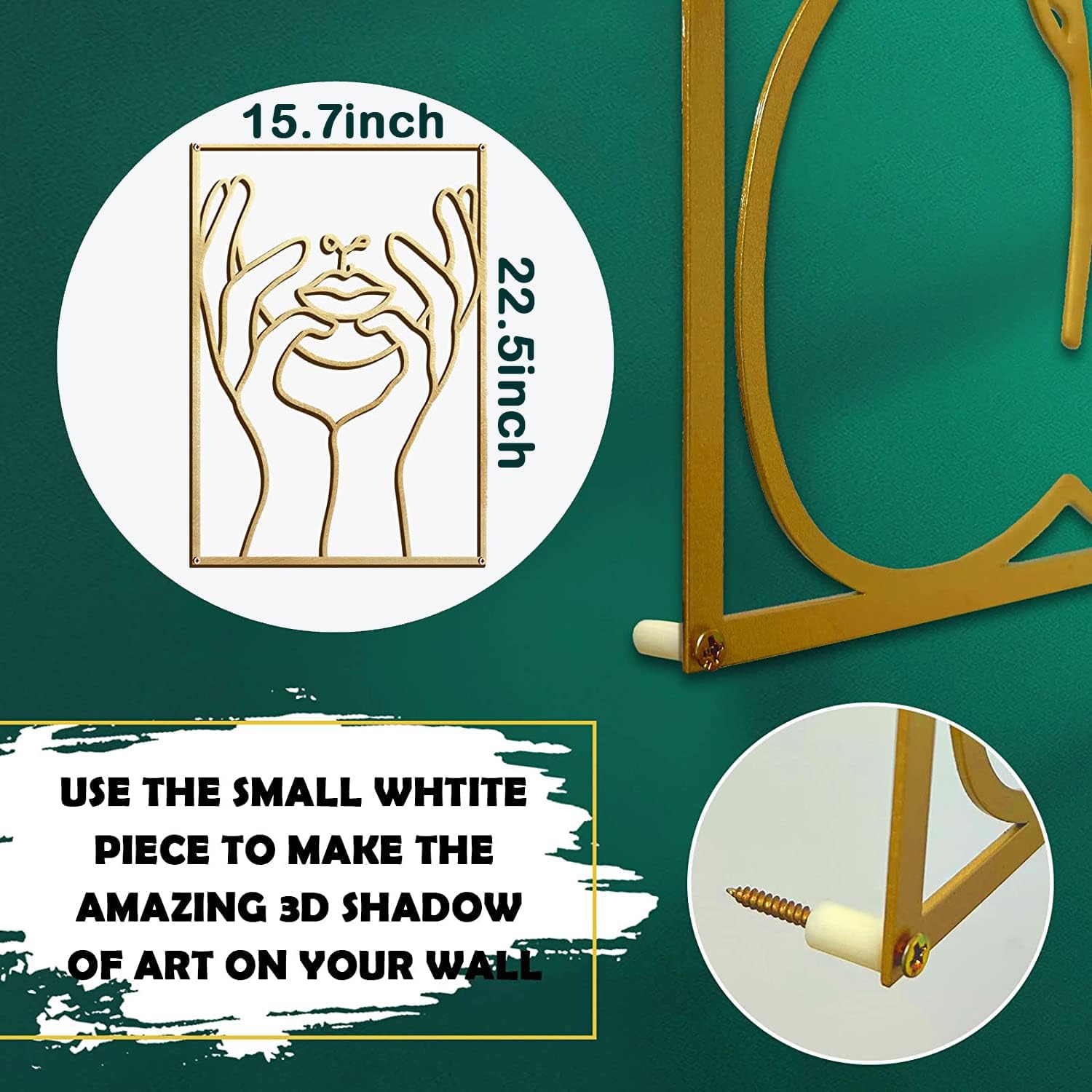 Glamativity 4 Pack Gold Wall Art Decor, Minimalist Single Line Real Metal Wall Art, Womans Body Shape Abstract Wall Art (Gold Classic Style, 17 x 11.8) - Homesidy.com