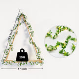 RICHER HOUSE Artificial Ivy LED - Strip Wall Hanging Shelves Set of 2, Macrame Shelf for Bedroom Living Room Kitchen, Wood Hanging Plant Shelves for Wall Décor, Thanksgiving &amp; Christmas Decorations - Homesidy.com
