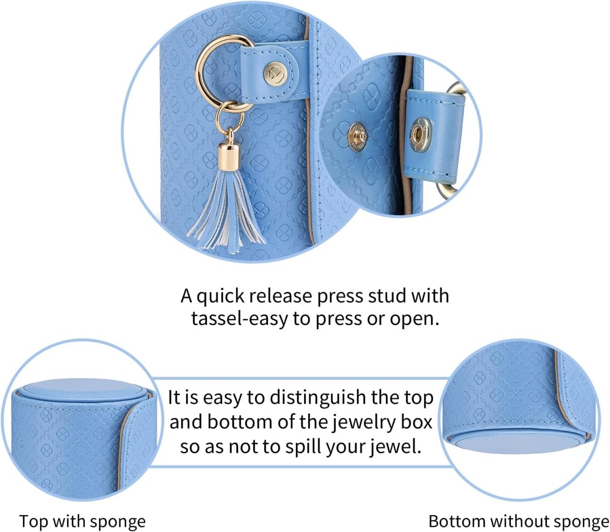 Vlando Travel Jewelry Case for Women, Travel Essential, Travel Must Haves Jewelry Travel Organizer for Girls, Christmas Gifts for Travelers Couples Mom Friends - Black - Homesidy.com