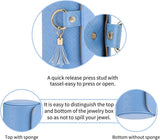 Vlando Travel Jewelry Case for Women, Travel Essential, Travel Must Haves Jewelry Travel Organizer for Girls, Christmas Gifts for Travelers Couples Mom Friends - Black - Homesidy.com