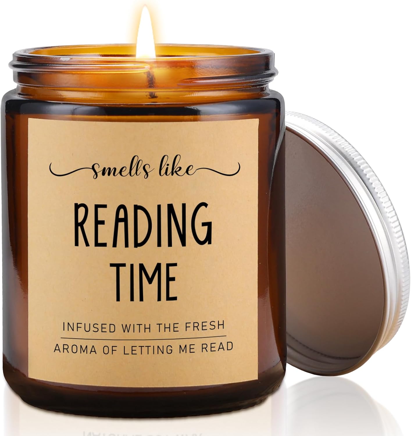 Book Lover Candle, Book Lovers Gifts, 7 oz Soy Wax Lavender Reading Candle, Birthday Reading Bookish Gifts for Women, Men, Bookworm, Librarian, Reader - Homesidy.com