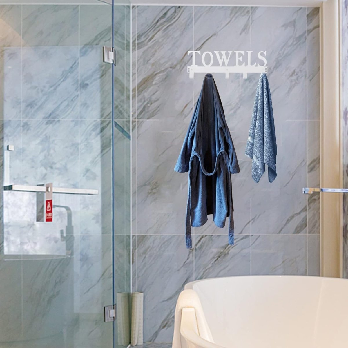 Kuhome Over The Door Hooks, Towel Holder for Bathroom, Door Mount Towel Rack Towel Hooks for Bedroom Beach Towels Bathrobe Wall Mount Hang on The Door Cabinet Cupboard Metal Sandblasted (Black) - Homesidy.com