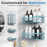 EUDELE Adhesive Shower Caddy, 5 Pack Rustproof Stainless Steel Bath Organizers With Large Capacity, No Drilling Shelves for Bathroom Storage &amp; Home Decor - Homesidy.com