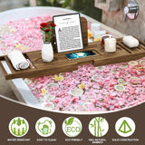 Premium Bamboo Bathtub Tray Caddy - Bath Tub Tray Table for Bathtub - Bath Caddy Tray for Bathtub, Expandable Size, Fits Most Bath Tubs - Homesidy.com