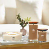 WoodWick Marine Amber Holiday Candle Gifts for Women and Men, 9.7 oz Precious Metals Collection with Crackling Wick - Homesidy.com