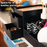 Uncluttered Designs Large Black Vanity Organizer - Countertop Mens Organizer With Drawers for Cologne, Deodorant, Beard, Shaving Lotion, Perfume &amp; Skincare - Perfect for Bathroom &amp; Bedroom Storage - Homesidy.com