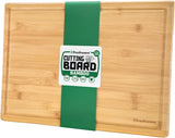 Bamboo Cutting Boards for Kitchen [Set of 3] Wood Cutting Board for Chopping Meat, Vegetables, Fruits, Cheese, Knife Friendly Serving Tray with Handles - Homesidy.com