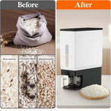 Lifewit Rice Dispenser 25 Lbs(11.3kg), Rice Storage Container Sealed Moisture Proof with Measuring Cup for Kitchen Pantry Household, BPA - Free, 1 Pack - Homesidy.com