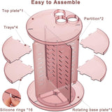 Rotating Makeup Organizer, DIY 8 Adjustable Layers Spinning Skincare Organizer, Cosmetic Display Case with Brush Holder Perfume Tray, Multi - Function Storage Carousel for Vanity Bathroom Countertop - Homesidy.com