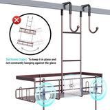 Aitatty Over the Door Shower Caddy Hanging: Black Rustproof Shower Organizer over the Door - No Drilling Bathroom Rack for Inside - Homesidy.com