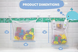 2 x Mesh Bath Toy Organizer 8 Ultra Strong Hooks – The Perfect Bathtub Toy Holder &amp; Bathroom or Shower Caddy – These Multi - use Net Bags Make Baby Bath Toy Storage Easy – For Kids &amp; Toddlers - Homesidy.com