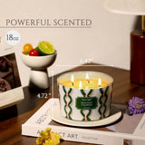 HomeLights Scented Candles for Women &amp; Men, 18oz Candle Jars Aromatherapy 4 - Wick Candle, Ideal for Rustic Modern Home Decor and Gifts, Blueberry Cheesecake - Homesidy.com