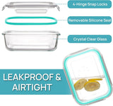 Vtopmart 5Pack 22oz Glass Storage Containers with Lids, Glass Meal Prep Food Container Sets with Snap Airtight Lids for Microwave, Oven, Freezer and Dishwasher, Grey - Homesidy.com