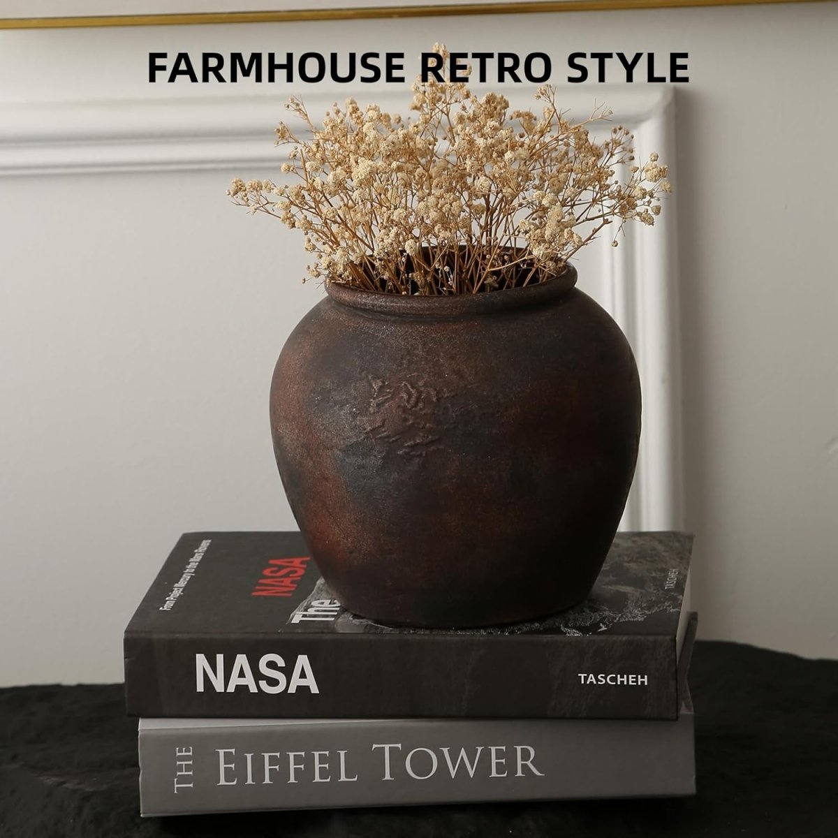 Rustic Vases for Home Decor. Ceramic Vase for Dining Table Decor. Terracotta Decorative Vase 6.1IN. ZSHLXM - Homesidy.com