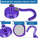 LOVIMAG Magnetic Hooks, 12 Pack 30lbs Magnet Hook 2025 Cruise Cabin Ship Essentials Heavy Duty Strong Magnets Refrigerator Fridge Hanging for Classroom Beach Vacation Kitchen Grills Home (Black) - Homesidy.com