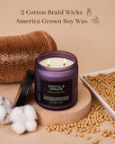 M&amp;SENSE Ode to Winter Soy Candles Strong Scented, 2 Wick Jar Candle 19.4oz 110 Hour Long Lasting, Lavender Sandalwood Organic Natural Aromatherapy Candle Gifts Bedroom Bathroom Home Decor - Homesidy.com