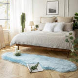 Ashler Faux Fur Rug, Fluffy White Small Sheepskin Rug, Ultra Soft 2x3 Ft Mat, Machine Washable Shag Mats, Nursery Throw for Bed, Living, Kids Room - Homesidy.com