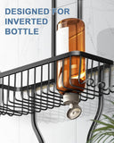 MSAICOE Shower Caddy Hanging - Never Rust Shower Hanging Organizer - Aluminum Over the ShowerHead Caddy with Soap Basket and 6 Hooks for Razor/Sponge (Black) - Homesidy.com