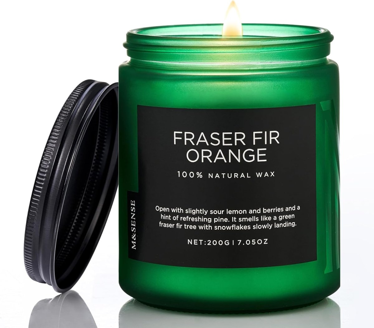 M&amp;SENSE Ode to Winter Soy Candles Strong Scented, 2 Wick Jar Candle 19.4oz 110 Hour Long Lasting, Lavender Sandalwood Organic Natural Aromatherapy Candle Gifts Bedroom Bathroom Home Decor - Homesidy.com