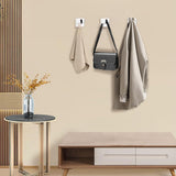 IBosins 4 Pack Towel Hooks Hand Towel Holder for Bathroom Wall Livingroom Bedroom Kitchen Closet Heavy Duty Stainless Steel Hook Hanger for Robe, Bath Towel, Coat (Square Matte Black) - Homesidy.com
