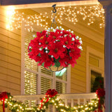 MOIAVAN 12 Bunches Poinsettias Artificial Christmas Flowers for Outdoors,14 Fake Red Poinsettias Faux Eucalyptus Plants UV Resistant for Home Planters Garden Porch Christmas Winter Spring Décor - Homesidy.com