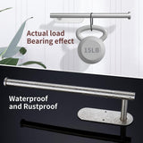DEKAVA Paper Towel Holder Under Cabinet Wall Mount for Kitchen Towel, Self - Adhesive Bar, Rack, SUS304 Stainless Steel 13 inch (BlackA, 1) - Homesidy.com