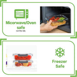 HOMBERKING 24pc Borosilicate Glass Food Storage Containers with Lids, Glass Meal Prep Containers with Leak Proof Snap Lock Lids, Airtight Bento Lunch Boxes, Kitchen Storage (12 lids &amp; 12 Containers) - Homesidy.com