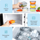 Vtopmart 5Pack 22oz Glass Storage Containers with Lids, Glass Meal Prep Food Container Sets with Snap Airtight Lids for Microwave, Oven, Freezer and Dishwasher, Grey - Homesidy.com