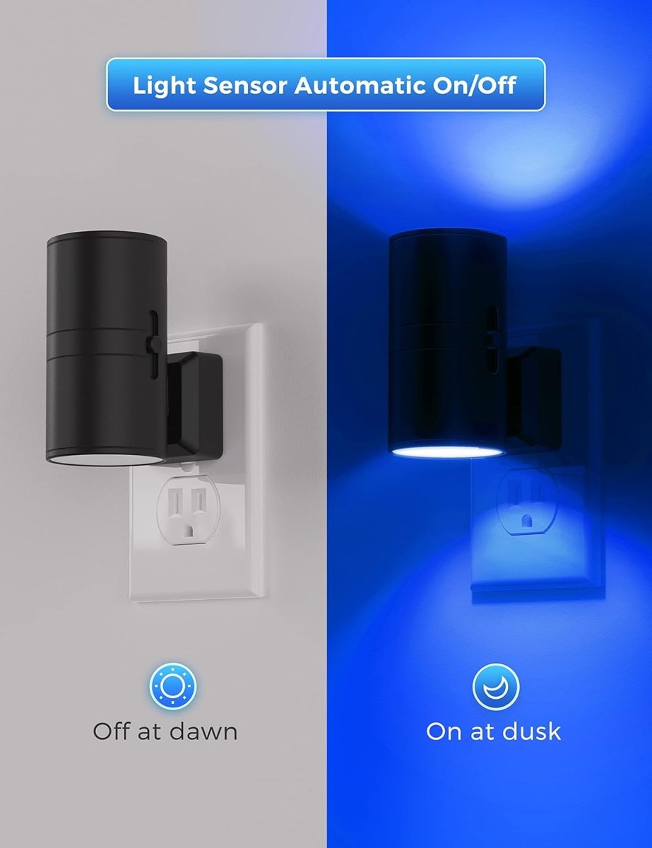 L LOHAS LED Night Light Plug in, Modern Night Lights Plug into Wall, Dusk to Dawn Sensor, Soft White 3000K, 0 - 100LM Adjustable Brightness, Dimmable Night Lights for Hallway Bedroom Stairway, 2 Pack - Homesidy.com