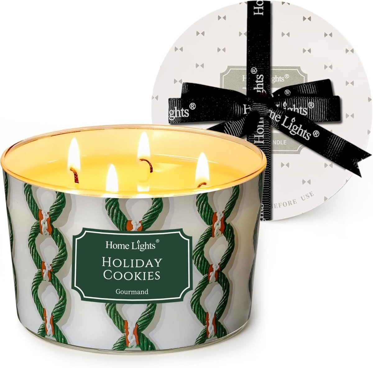 HomeLights Scented Candles for Women &amp; Men, 18oz Candle Jars Aromatherapy 4 - Wick Candle, Ideal for Rustic Modern Home Decor and Gifts, Blueberry Cheesecake - Homesidy.com