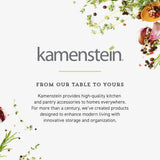 Kamenstein 20 Jar Revolving Countertop Spice Rack with Spices Included, FREE Spice Refills for 5 Years, Polished Stainless Steel with Black Caps, 30020 - Homesidy.com