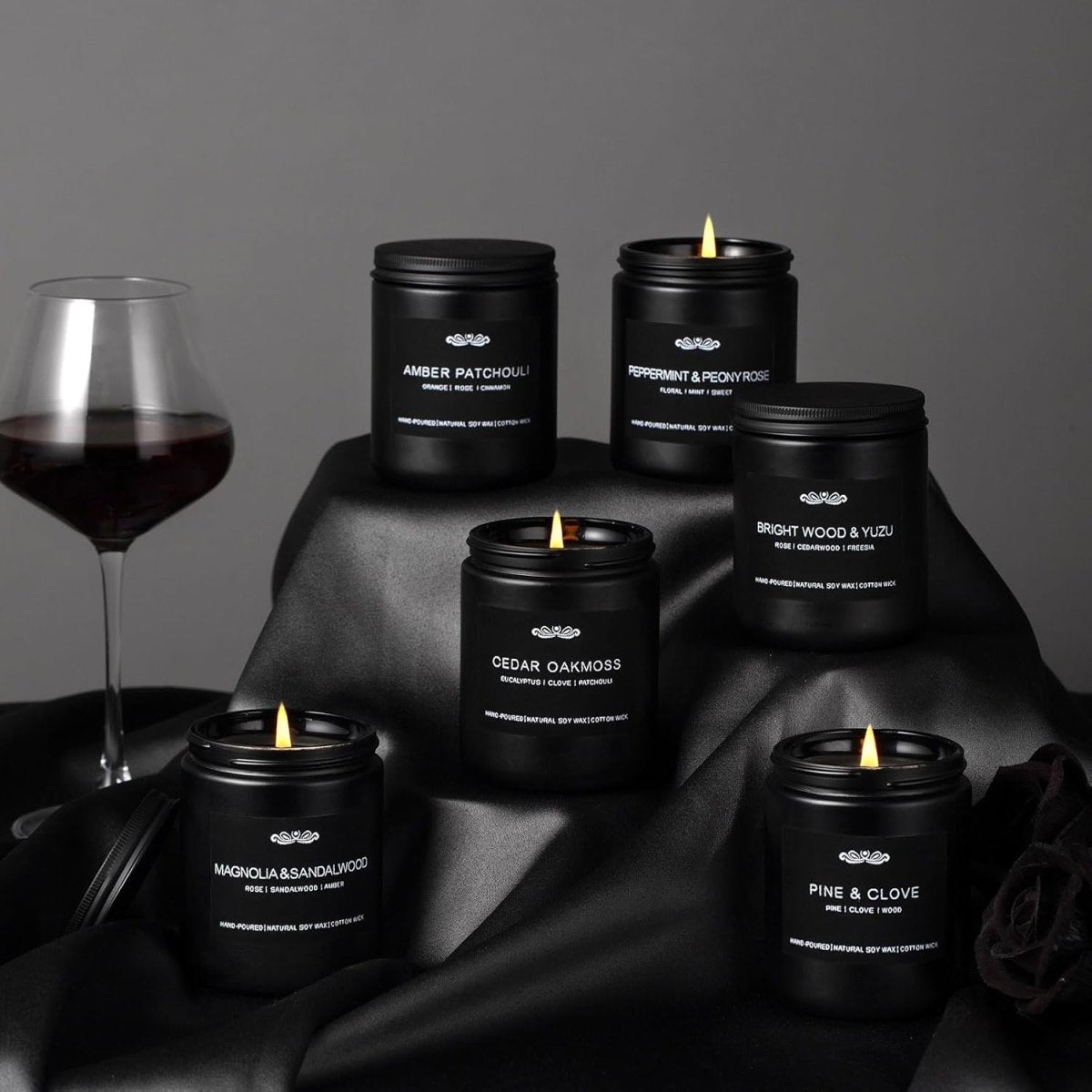 Scented Candle Set, Men Candle Set, Scented Candles for Home, Gifts for Men, 4 Pack Manly Candles Gifts for Mens Scents of Smoke Vanilla/Leather/Oak/Lavender Wood - Homesidy.com