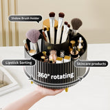 fanado 360° Rotate Makeup Brush Holder Organizer, Makeup Organizers Countertop, Makeup organization and Skincare Storage for Vanity, Desktop, Bathroom (White) - Homesidy.com