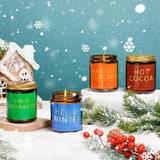 Winter Candle Gift Set, 4 Pack 7 oz Soy Scented Candles for Home, Christmas, Holiday &amp; Birthday Gifts for Women &amp; Men, Includes Hello Winter, Pine &amp; Cedarwood, Hot Cocoa, and Vanilla Cupcake - Homesidy.com