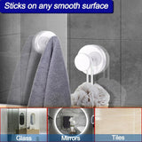 Bntuk Suction Cup Hooks for Shower, Removable Towel Hooks for Bathroom Window Glass Door Wall, Bath Robe Looafh Wreath Hook for Hanging - 2 Pack, Black - Homesidy.com