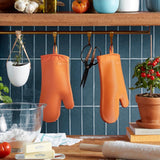 KITCHENAID Ribbed Soft Silicone Oven Mitt 2 - Pack Set, 7.5&34;x13&34;, Milkshake - Homesidy.com