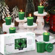 Conelist 8 Pcs Christmas Bayberry Scented Votive Candles Beeswax Blend Candle Gift Box Green Bayberry Scented Wax with Cotton Wick for Xmas Winter Holiday Gifts Collection - Homesidy.com