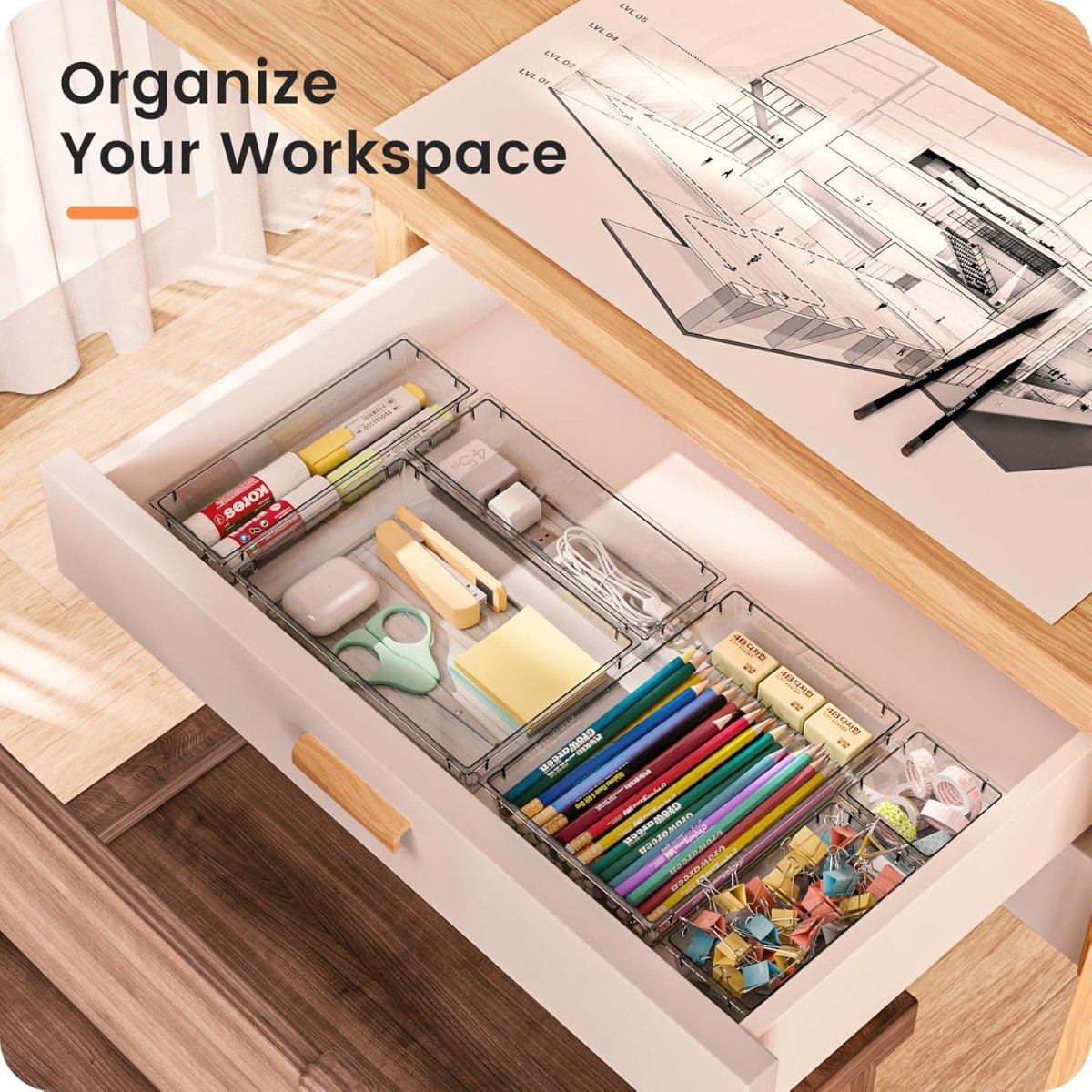 A - LuGei 【Military Grade Drawer Organizer, 【𝟱𝗦𝗶𝘇𝗲】 Makeup organizer, 【Holds 177 Items】 Bathroom Organizers and Storage, Organization and Storage, Desk Drawer Organizer for Bathroom Vanity - Homesidy.com