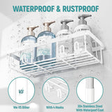 Liuoud 5 Pack Shower Caddy Organizer Rack Shelf for Inside Shower, Adhesive Bathroom Wall Storage Basket Rustproof Stainless Steel Shampoo Holder, Girly Bathroom Accessory Decor Set, Pink - Homesidy.com