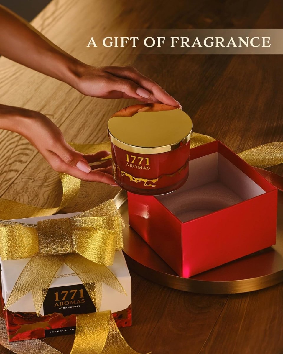 1771 Aromas Vanilla Scented Candles - 100% Natural Soy Wax - Large 3 Wick Jar Candle - Up to 50 Hours Burning Time - Candles for Home - Gift - Ready Candle for Men &amp; Women - Aromatherapy Candles - Homesidy.com
