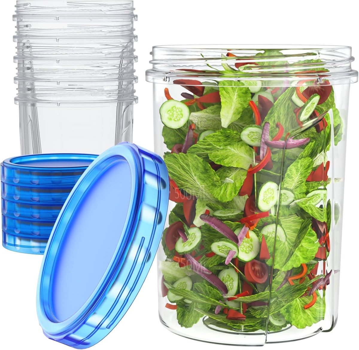 Freezer Storage Containers, [6 Pack - 16 Oz] Airtight Plastic Food Storage Containers with Twist Top Lids, Soup, Meal Prep Containers | BPA Free | Stackable | Leakproof | Microwave/Dishwasher Safe - Homesidy.com
