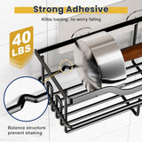 OMAIRA 3 - Pack Shower Caddy with Soap Holder, Adhesive Rustproof No - drill Strudy Loading Inside Shower Organizer Shelves Rack Storage Bathroom Organization for Smooth Wall Glass Tile, Black (Large) - Homesidy.com