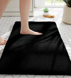 MINIDEAR Bathroom Rugs 24x17 Light Grey - Thick Elastic Foam Bath Mat, Ultra Soft &amp; Plush Fluffy, Non - Slip, Quick Dry, Absorbent Washable Floor Microfiber Mat for Tub, Home Decor Accessories - Homesidy.com