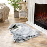 Ashler Faux Fur Rug, Fluffy White Small Sheepskin Rug, Ultra Soft 2x3 Ft Mat, Machine Washable Shag Mats, Nursery Throw for Bed, Living, Kids Room - Homesidy.com
