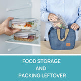 Vtopmart 5Pack 22oz Glass Storage Containers with Lids, Glass Meal Prep Food Container Sets with Snap Airtight Lids for Microwave, Oven, Freezer and Dishwasher, Grey - Homesidy.com