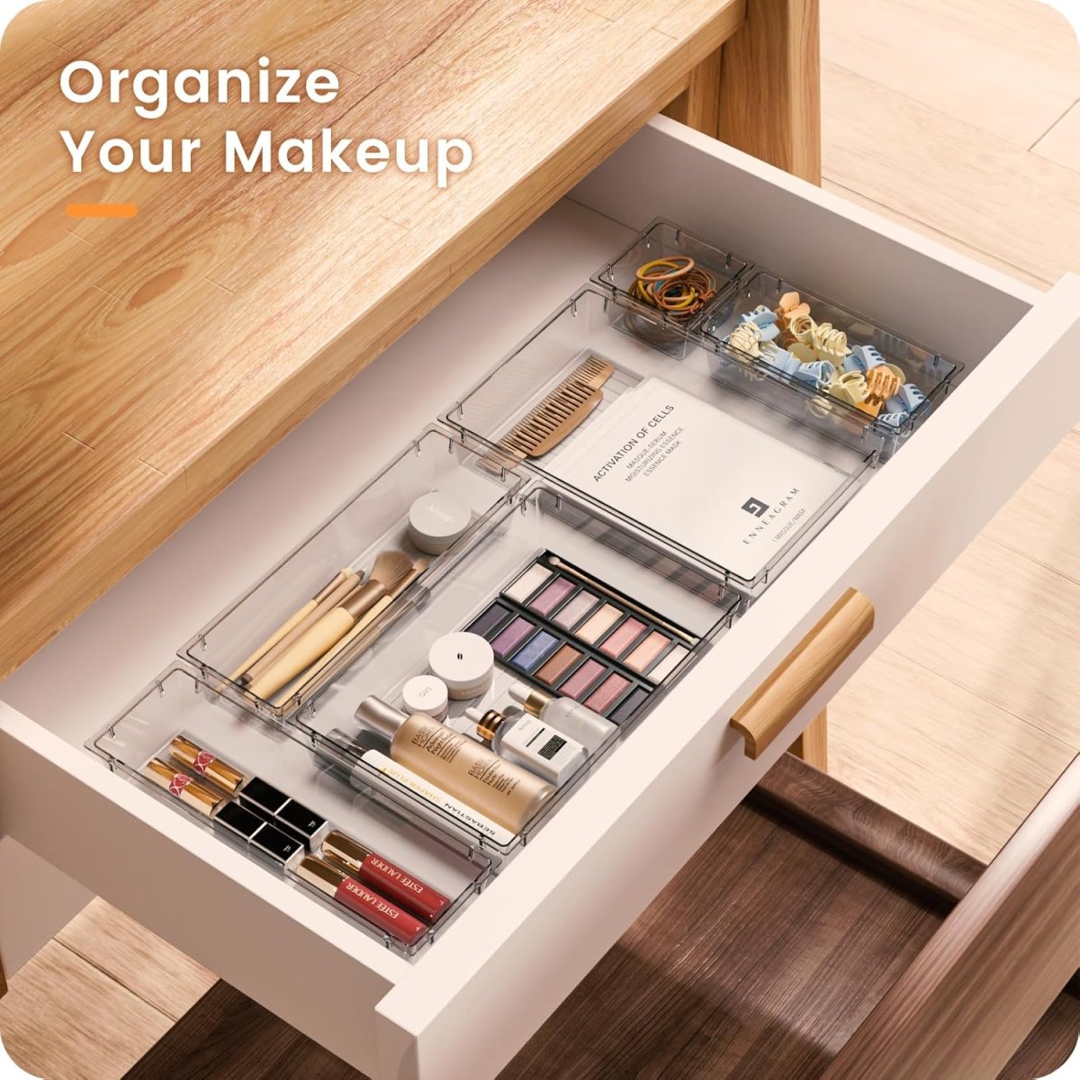 A - LuGei 【Military Grade Drawer Organizer, 【𝟱𝗦𝗶𝘇𝗲】 Makeup organizer, 【Holds 177 Items】 Bathroom Organizers and Storage, Organization and Storage, Desk Drawer Organizer for Bathroom Vanity - Homesidy.com