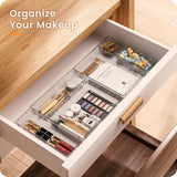 A - LuGei 【Military Grade Drawer Organizer, 【𝟱𝗦𝗶𝘇𝗲】 Makeup organizer, 【Holds 177 Items】 Bathroom Organizers and Storage, Organization and Storage, Desk Drawer Organizer for Bathroom Vanity - Homesidy.com