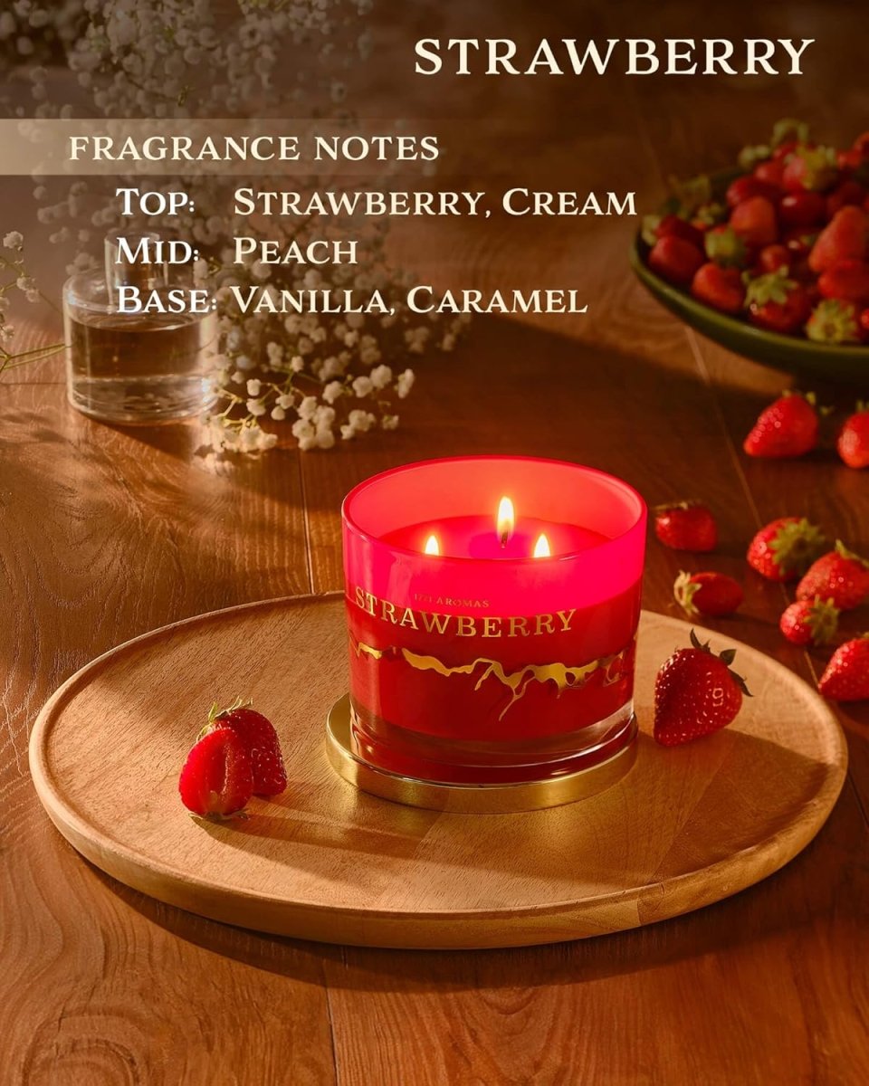 1771 Aromas Vanilla Scented Candles - 100% Natural Soy Wax - Large 3 Wick Jar Candle - Up to 50 Hours Burning Time - Candles for Home - Gift - Ready Candle for Men &amp; Women - Aromatherapy Candles - Homesidy.com
