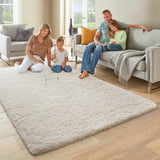 Ophanie Area Rugs for Living Room Bedroom, Upgrade Non - Slip Fluffy Soft Grey Shag Carpet, Indoor Floor Gray 4x6 Fuzzy Shaggy Living Room Plush Rug for Kids Home Dorm Decor Aesthetic - Homesidy.com